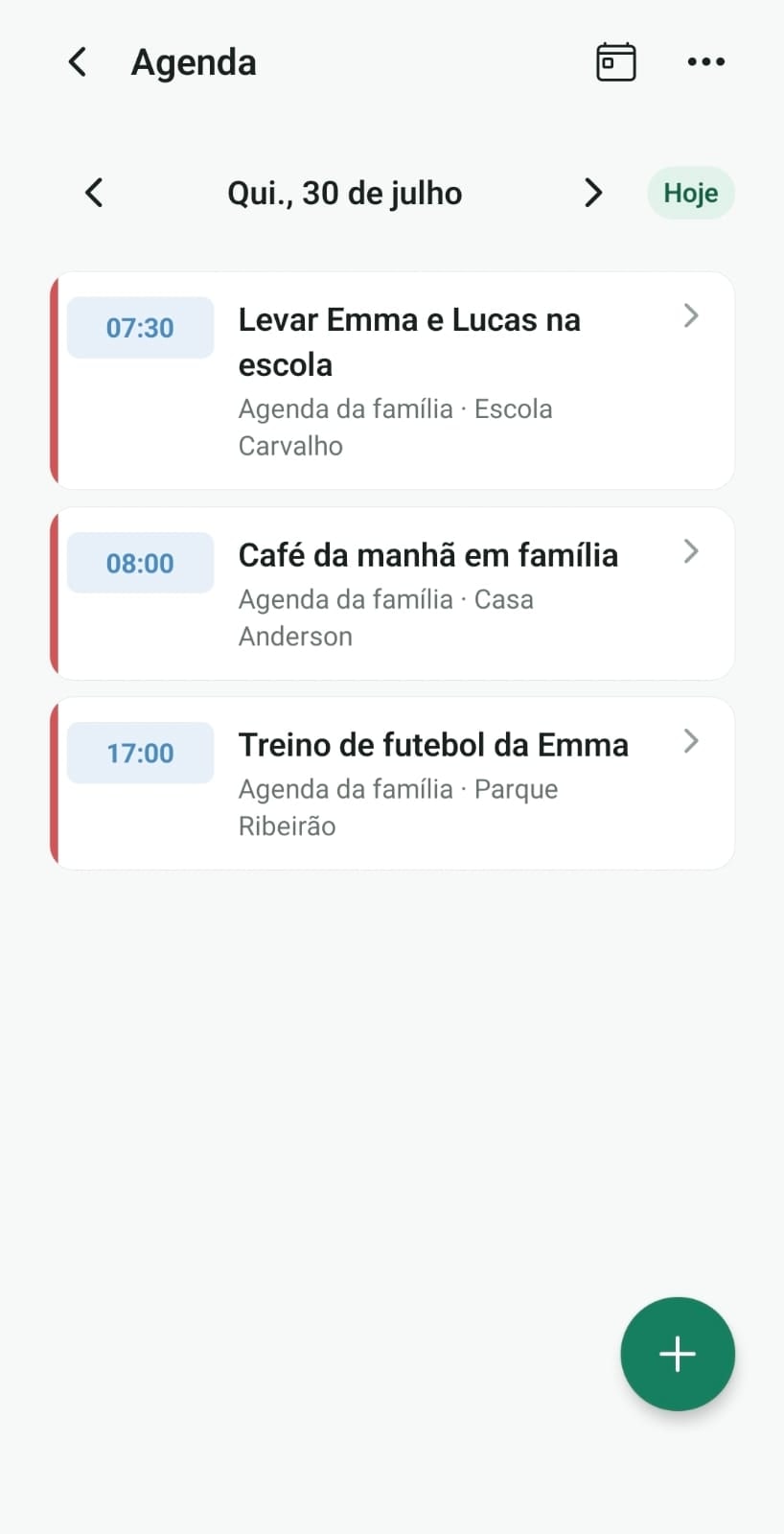 Agenda: Recorrência e lembretes para o que se repete toda semana