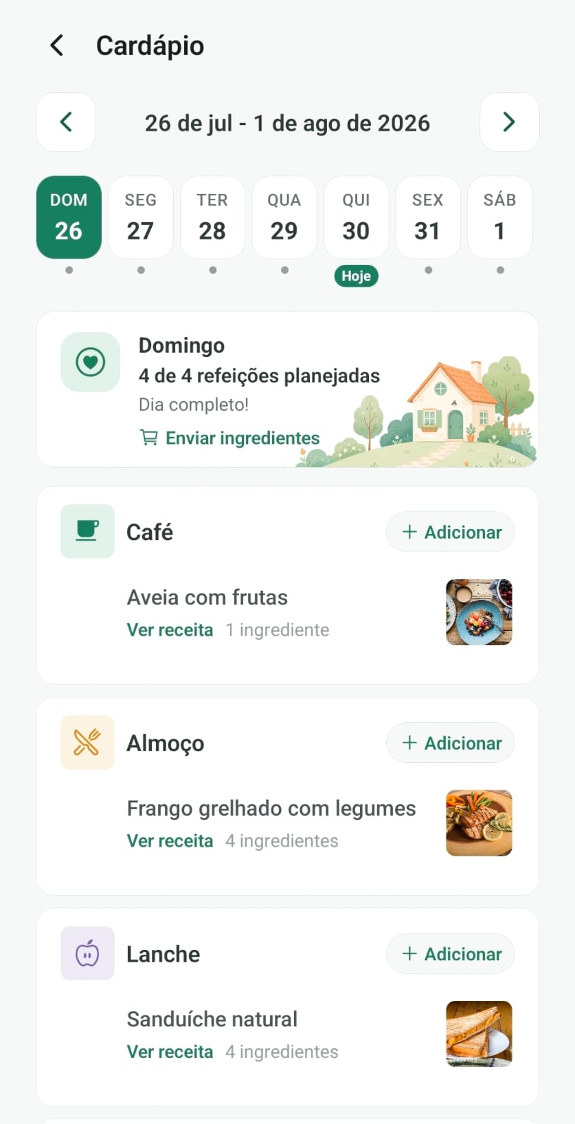 Cardápio