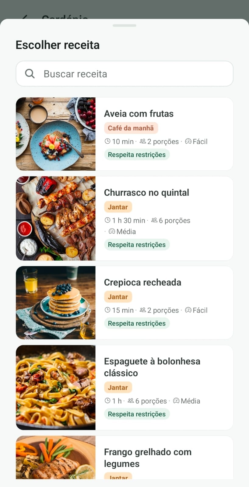 Cardápio 2
