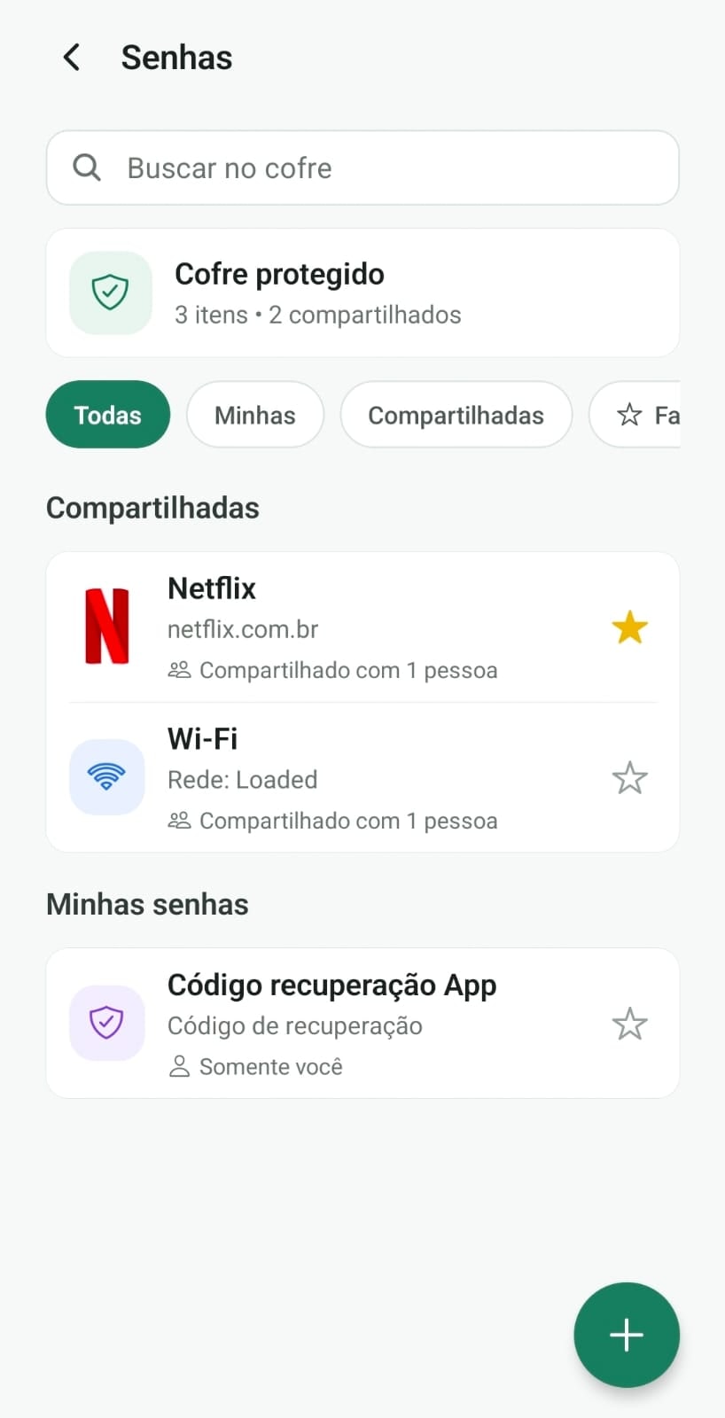 Senhas: Credenciais da casa num só cofre