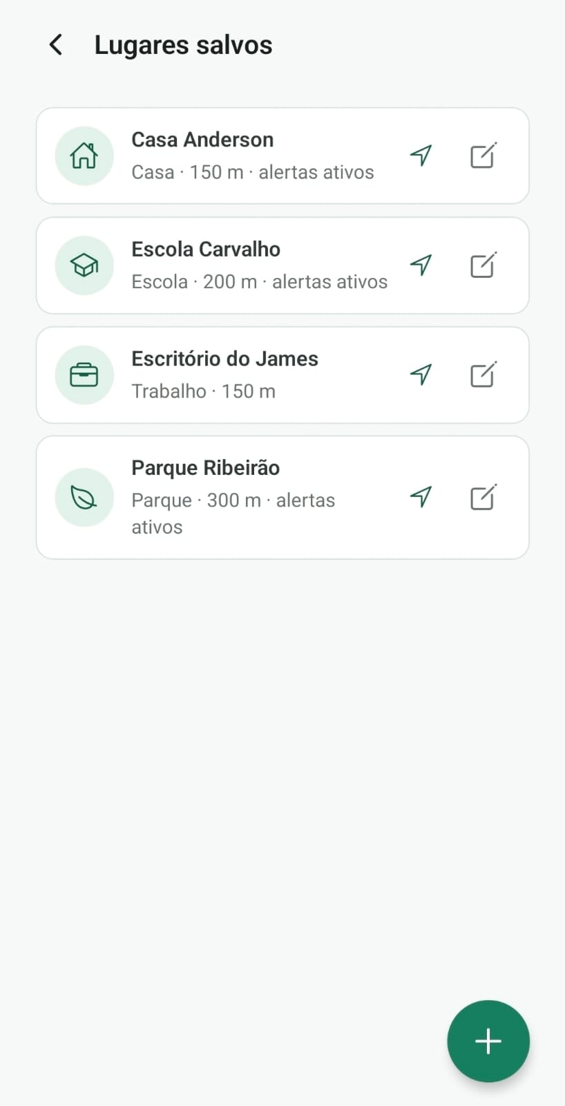 Locais: Contexto para agenda e deslocamentos